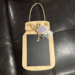 Mason jar chalk board